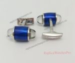 High Quality Replica Mont Blanc Starwalker Blue Cufflinks Stainless Steel